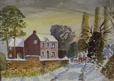 Winter Lane  watercolour